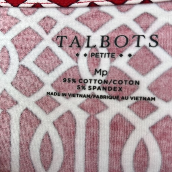 Dynamite, red and white patterned Talbot shirt, medium petite fantastic - Picture 3 of 5